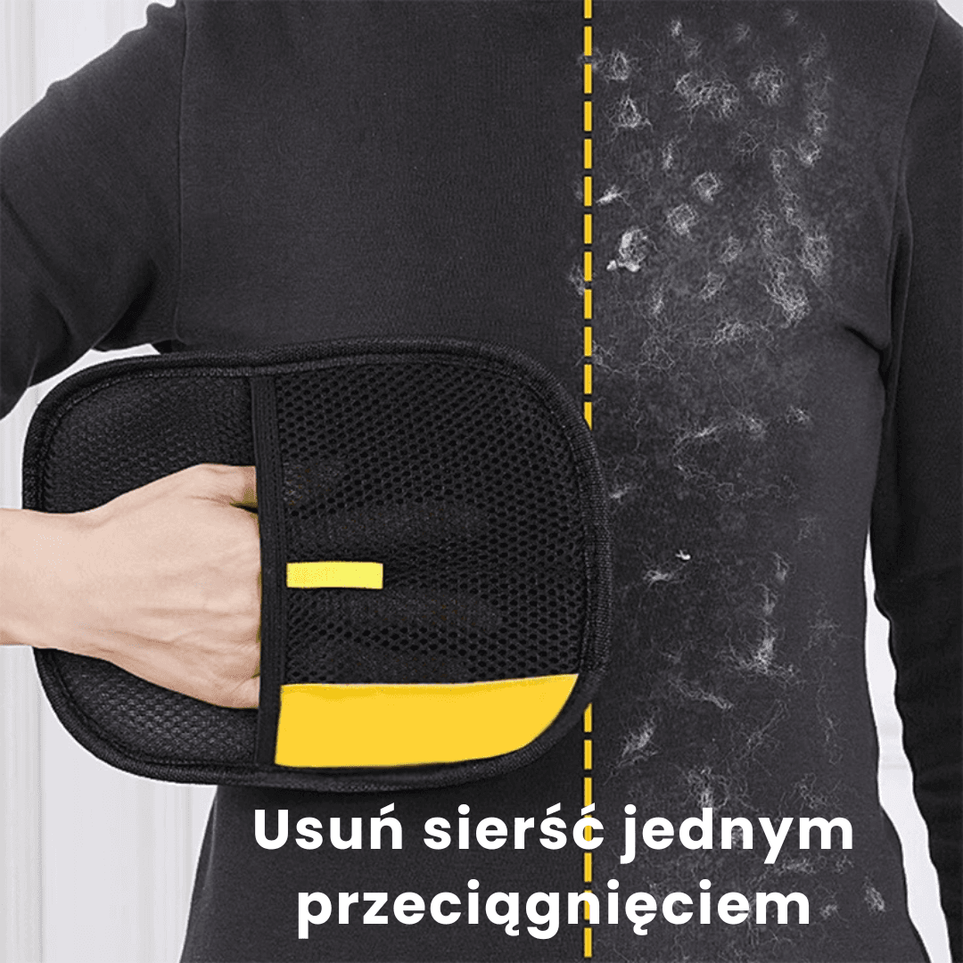 Rękawica do usuwania sierści z ubrań i mebli